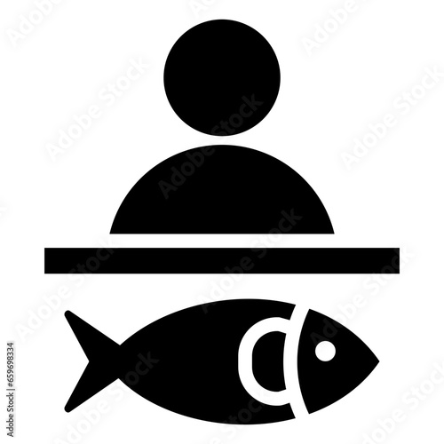 Fishmonger Glyph Icon