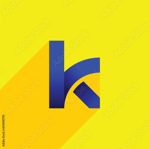 LETTER K PENCIL ICON LOGO TEMPLATE VECTOR