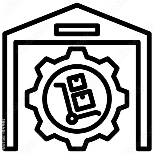 Procurement Management Outline Icon