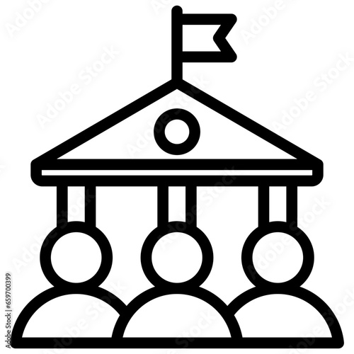 Government Employee Outline Icon