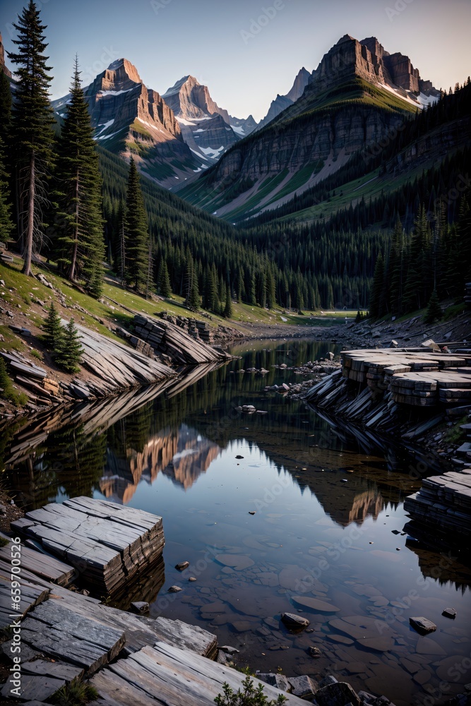 Obraz premium lake in mountains