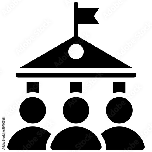 Government Employee Glyph Icon