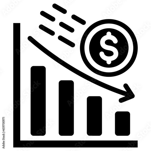Economic Crisis Glyph Icon
