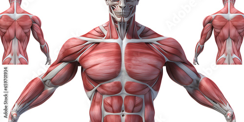 human muscular system Stock Generative Ai