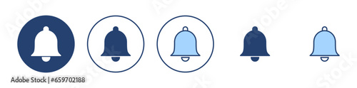 Bell icon vector. Notification sign and symbol for web site design
