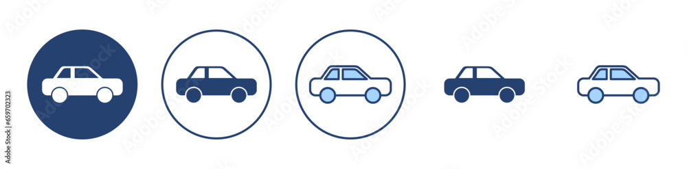 Car icon vector. car sign and symbol. small sedan Car icon vector. car sign and symbol. small sedan
