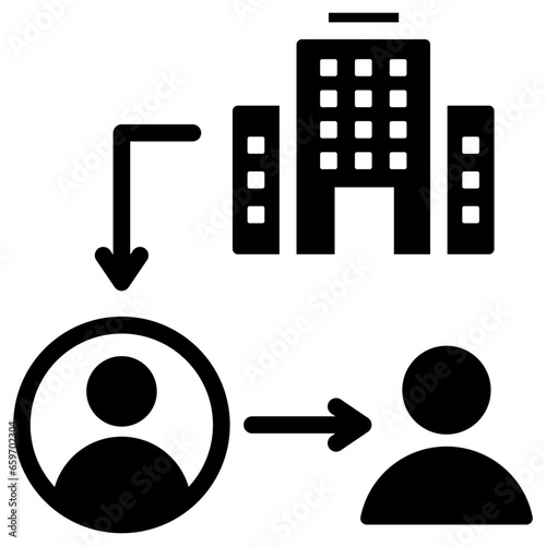 Middlemen Glyph Icon