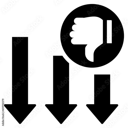 Disadvantage Glyph Icon