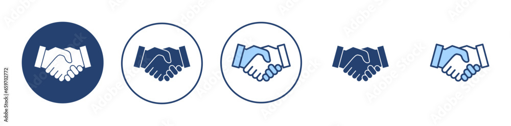 Handshake icon vector. business handshake sign and symbol. contact agreement Handshake icon vector. business handshake sign and symbol. contact agreement