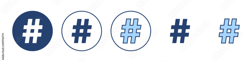 Obraz premium Hashtag icon vector. hashtag sign and symbol