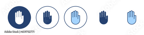 Hand icon vector. hand sign and symbol. palm
