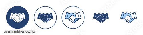 Handshake icon vector. business handshake sign and symbol. contact agreement