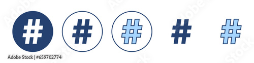 Hashtag icon vector. hashtag sign and symbol