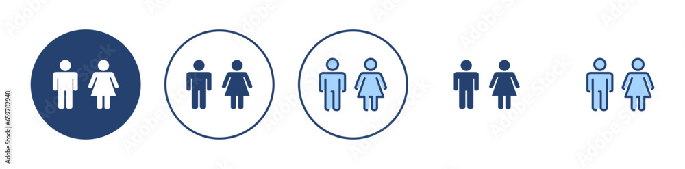 Man and woman icon vector. male and female sign and symbol. Girls and boys Man and woman icon vector. male and female sign and symbol. Girls and boys
