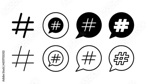 Hashtag icon vector. hashtag simbols
