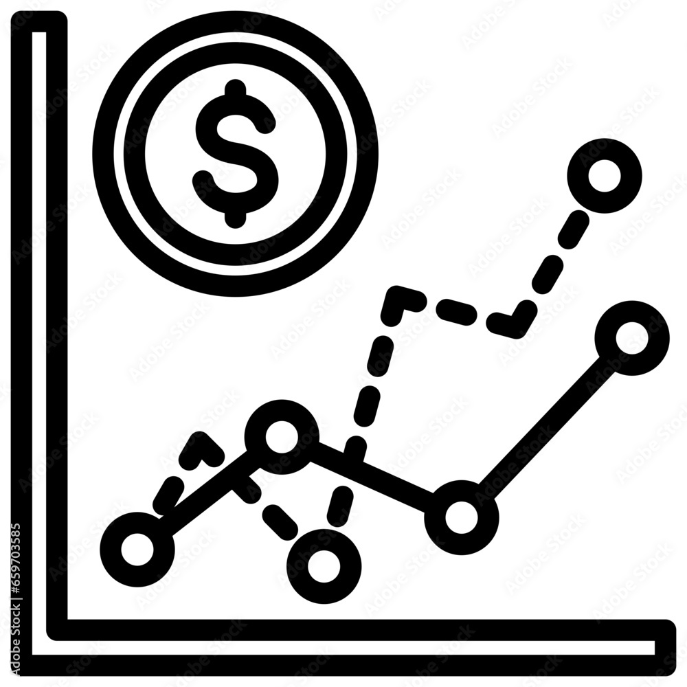 Forecast Prediction Outline Icon Forecast Prediction Outline Icon