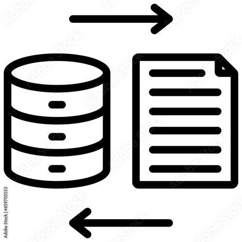 Transforming Data Outline Icon