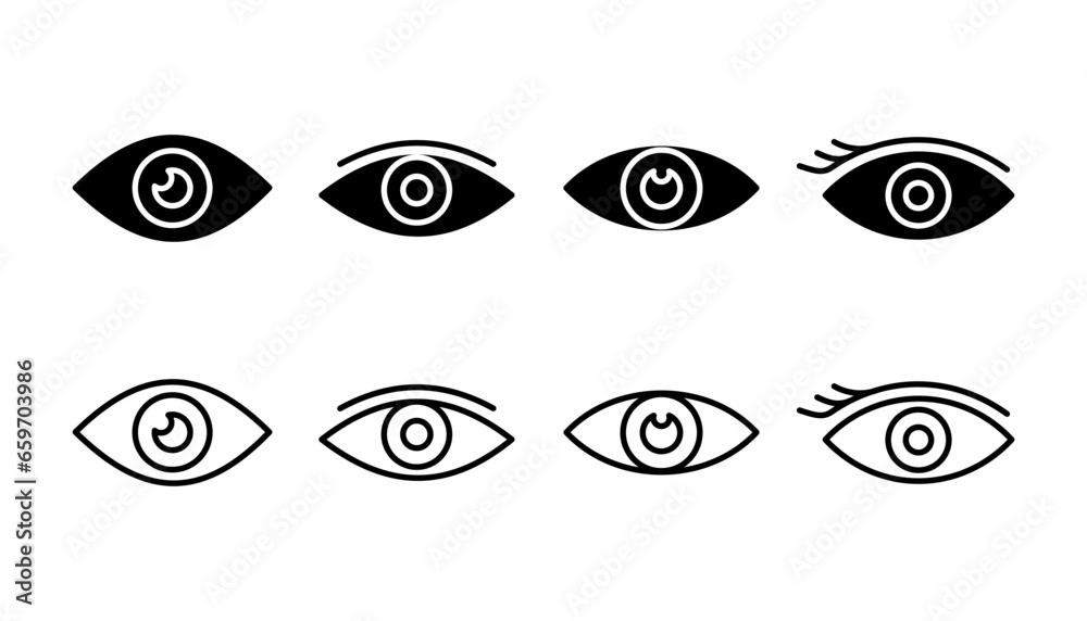 Eye icon. Look and Vision icon. Eye vector icon Eye icon. Look and Vision icon. Eye vector icon