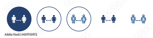 Social distancing vector. social distance sign and symbol. self quarantine sign