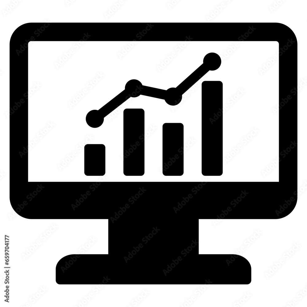 Data Visualization Glyph Icon Data Visualization Glyph Icon