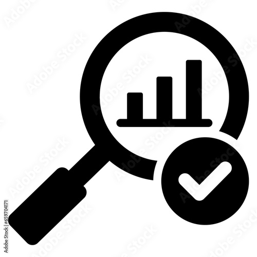 Confirmatory Data Analytic Glyph Icon