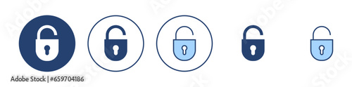 Unlock icon vector. Unlock sign and symbol. unlocked padlock icon