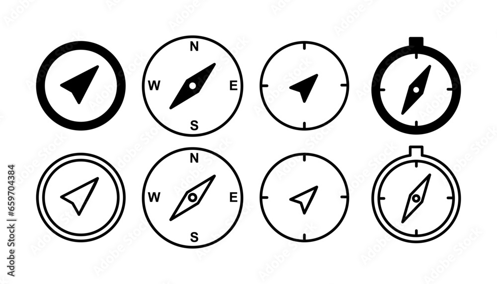 Compass icon vector. navigation icon Compass icon vector. navigation icon