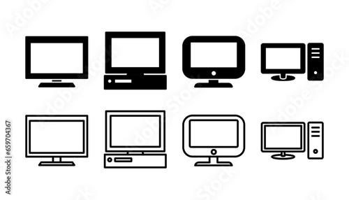 Computer icon vector. computer monitor icon. © zo3listic
