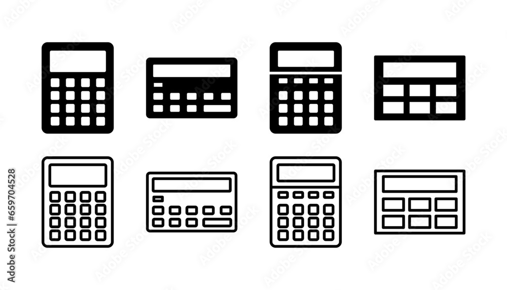 Calculator icon vector. math icon. finances sign Calculator icon vector. math icon. finances sign