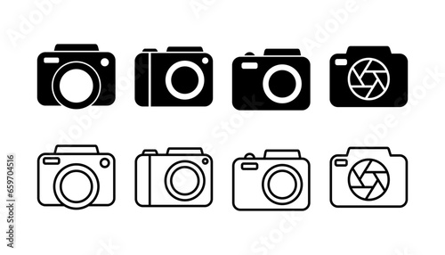 Camera Icon in trendy flat style isolated. Camera symbol web site design