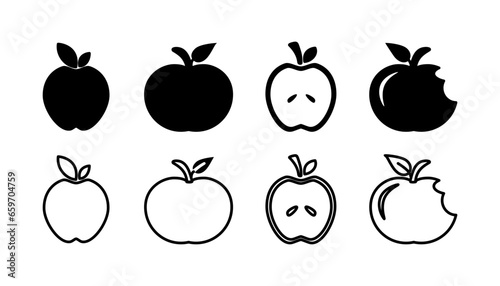 Apple icon vector. apple symbol