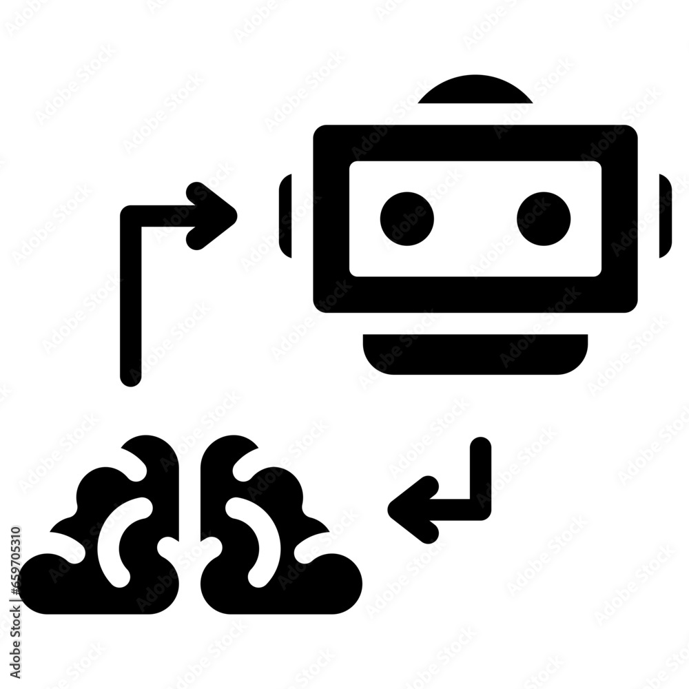 Mind Transfer Glyph Icon Mind Transfer Glyph Icon