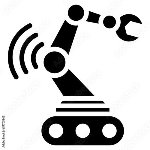 Rescue Robot Glyph Icon