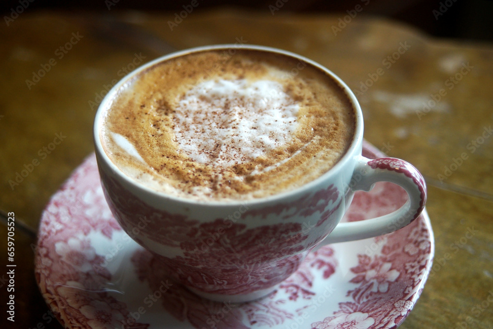 cup of cappuccino coffee cup of cappuccino coffee