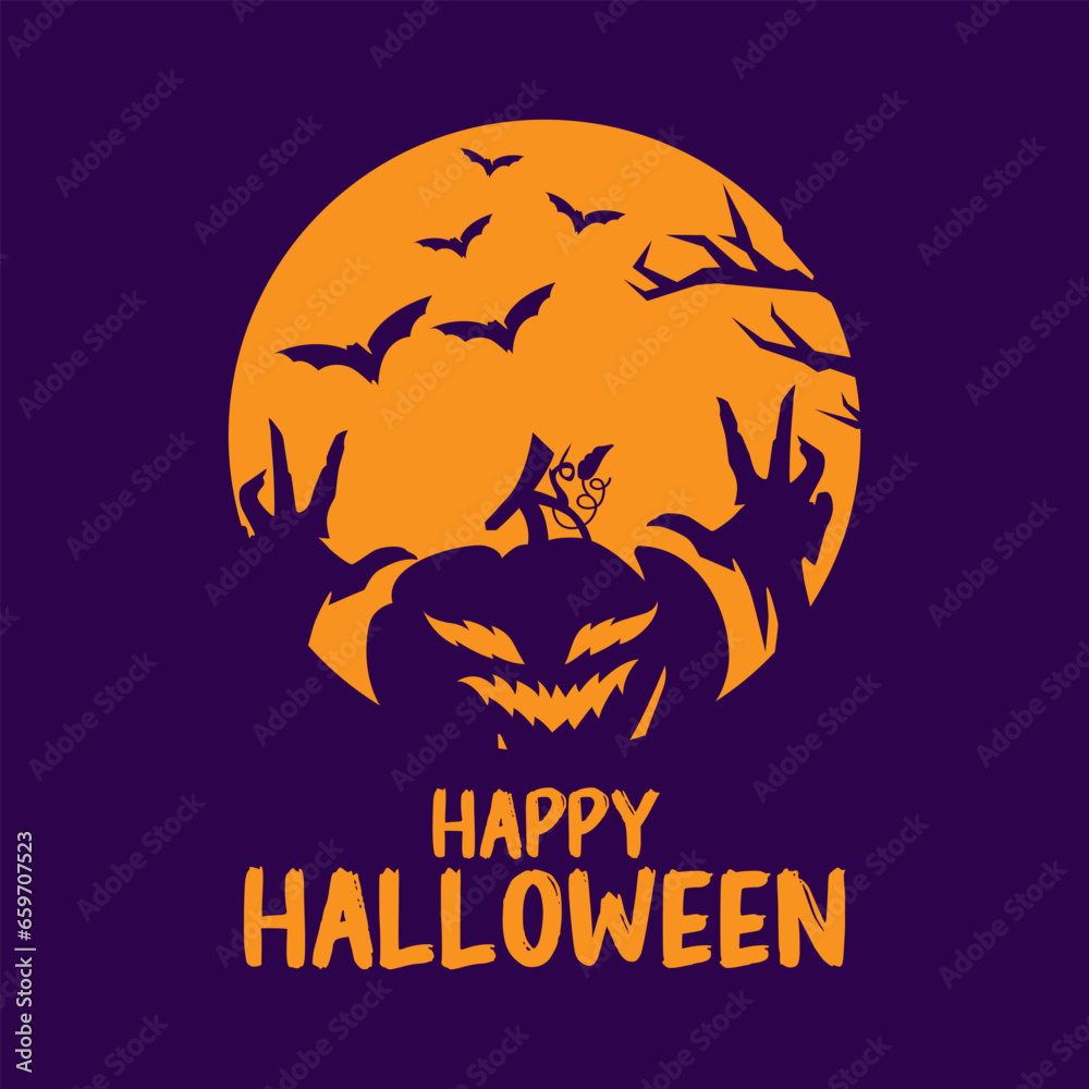 vector halloween background illustration