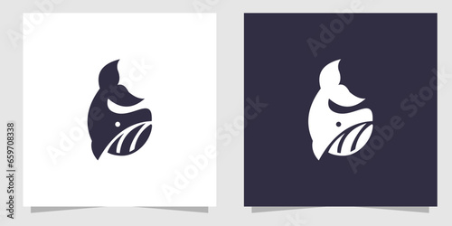 whale logo design vector