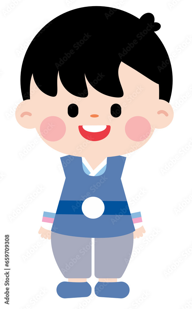 Korean Traditional Clothes Character Celebrating the New Year and Thanksgiving Festival Korean Traditional Clothes Character Celebrating the New Year and Thanksgiving Festival