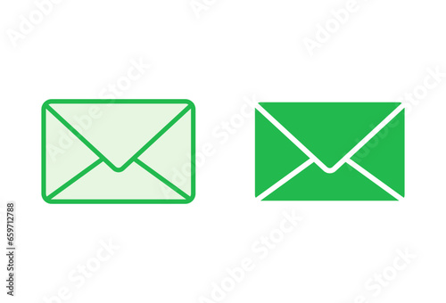 Mail icon set. email icon vector. E-mail icon. Envelope illustration