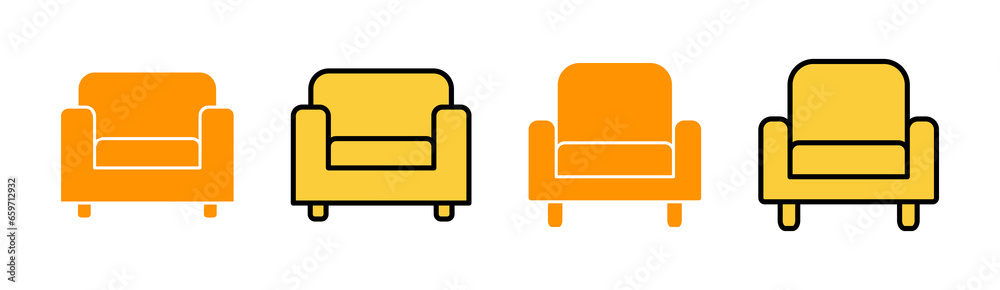Sofa icon set for web and mobile app. sofa sign and symbol. furniture icon Sofa icon set for web and mobile app. sofa sign and symbol. furniture icon