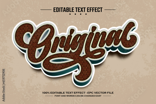Original 3D editable text effect template