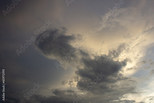 apocalyse sky and clouds at sunset photo