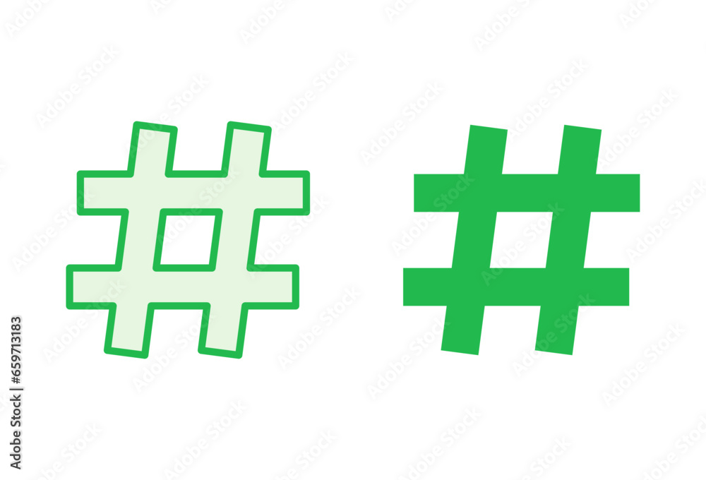 Obraz premium Hashtag icon set. hashtag symbol