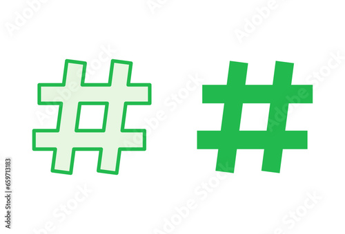 Hashtag icon set. hashtag symbol