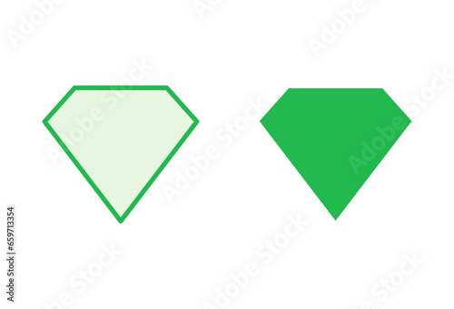 Diamond icon set. diamond gems vector icon.