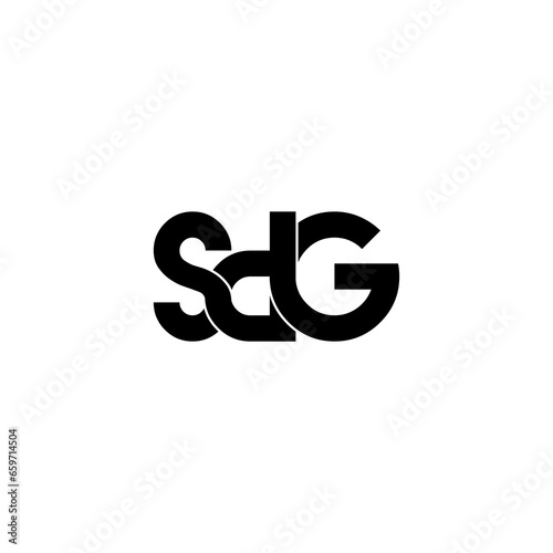 sdg initial letter monogram logo design