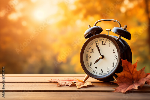 Fall Back Time - Daylight Savings End - Return To Winter Time - Created with Generative AI Tools