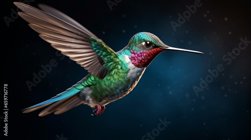 hummingbird and flower generated by AI © AB malik