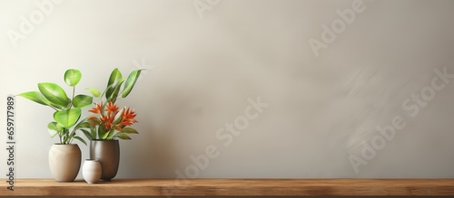 Product display on table corner in home interior