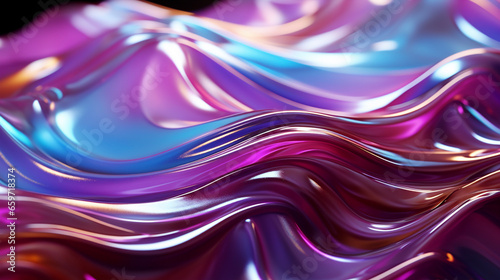 AI art shining wavy paint 輝く波状のペイント