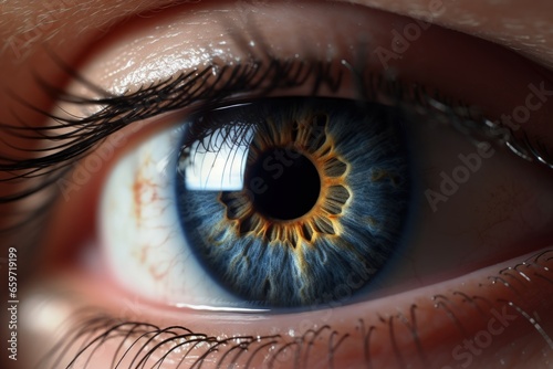 Intricate Eye Reflection: Deep Emotions Revealed